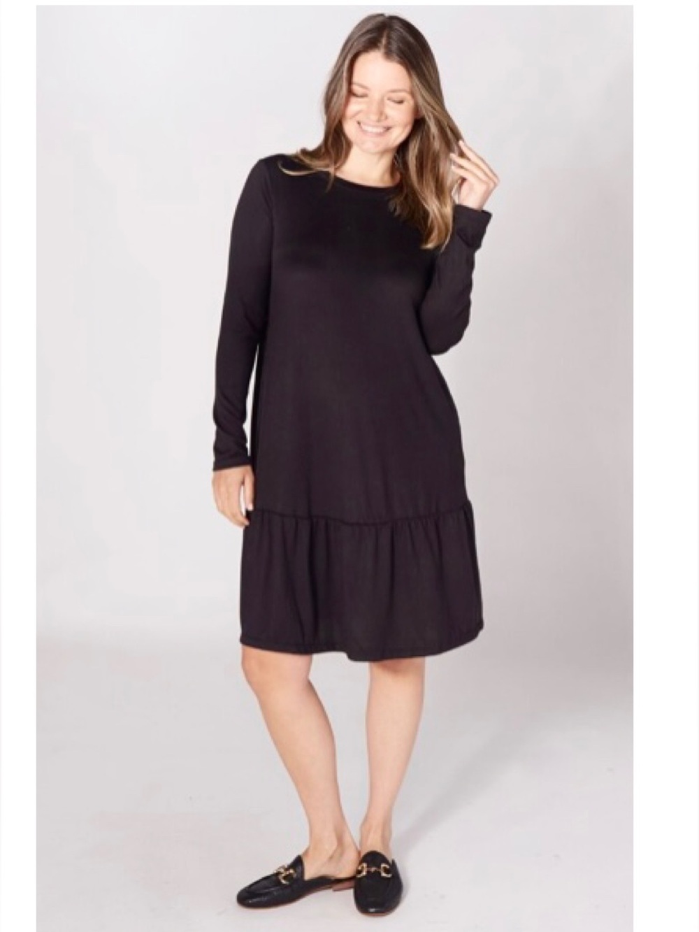 Cuddl Duds Seriously Soft Tiered Hem Lounge Dress women’s Medium